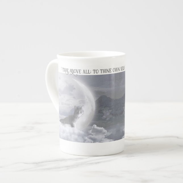 Shakespeare Bone China Tasse (Vorderseite Links)