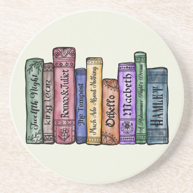 Shakespeare Books No.1 Getränkeuntersetzer (Vorne)