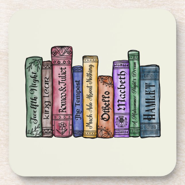 Shakespeare Books No.1 Getränkeuntersetzer (Vorderseite)