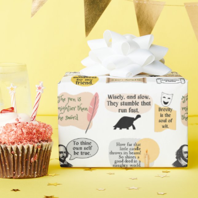 Shakespeare Buchtheater mit Inspiration Geschenkpapier (Geburtstagsparty)