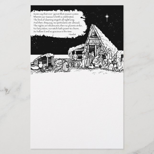 Shakespeare Christmas Briefpapier (Vorderseite)