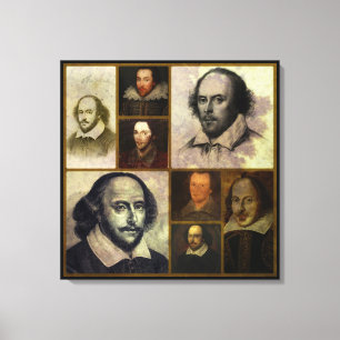 Shakespeare Collage Wrapped Canvas Print Leinwanddruck