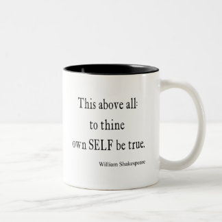 Shakespeare, den Zitat zu Thine Selbst besitzen, Zweifarbige Tasse