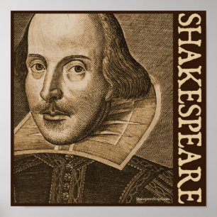 Shakespeare Droeshout Gravings Poster