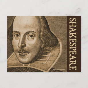 Shakespeare Droeshout Gravings Postkarte