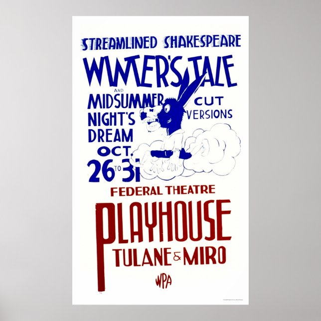 Shakespeare Express 1940 WPA Poster (Vorne)