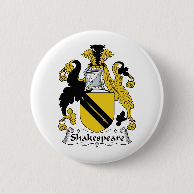 Shakespeare-Familienwappen Button (Vorderseite)