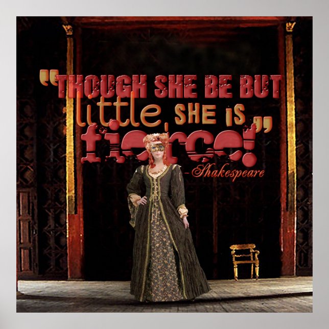 Shakespeare Fierce Zitat Poster (Vorne)