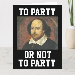 SHAKESPEARE FUNNY BIRTHDAY Grußkarte Dankeskarte