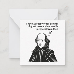 Shakespeare Funny Zitat Mitteilungskarte