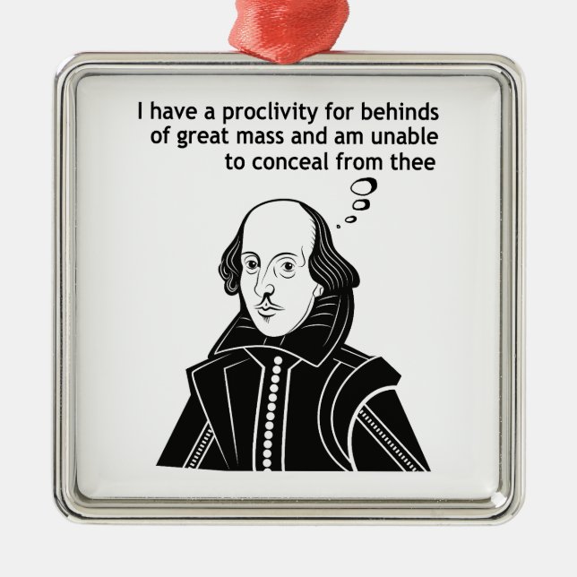 Shakespeare Funny Zitat Ornament Aus Metall (Vorne)