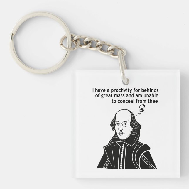 Shakespeare Funny Zitat Schlüsselanhänger (Vorderseite)
