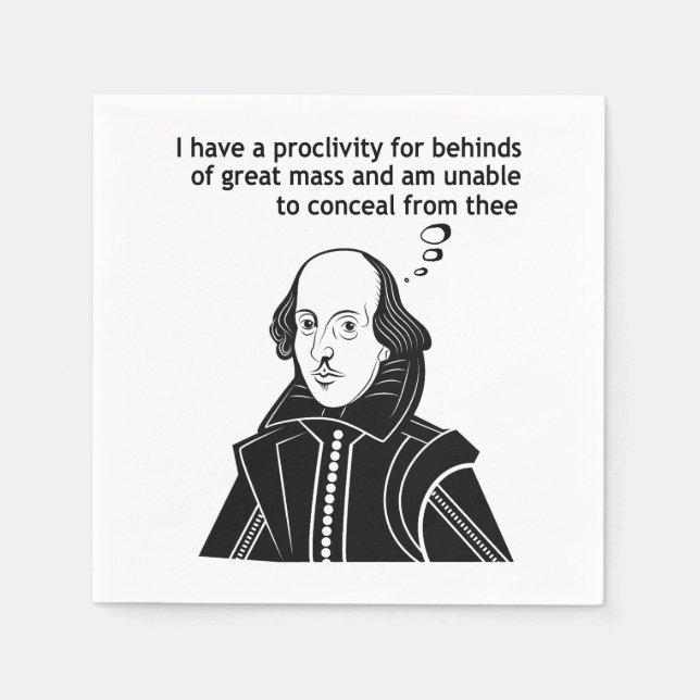 Shakespeare Funny Zitat Serviette (Vorderseite)