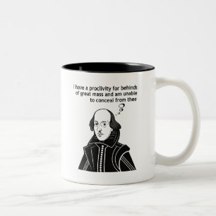 Shakespeare Funny Zitat Zweifarbige Tasse