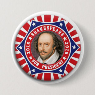 Shakespeare für Präsidenten 2016 Button