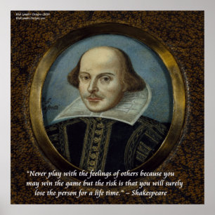Shakespeare & Gefühle Zitat Poster