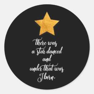 Shakespeare-Geschenke Geburtstags-Shirt Zitate Spr Runder Aufkleber