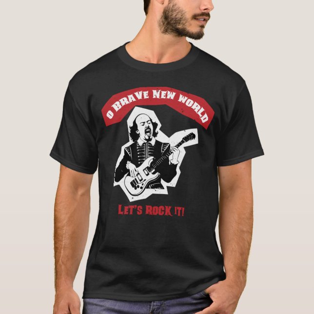 Shakespeare Guitar Brave World T-Shirt (Vorderseite)