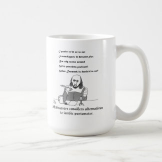 Shakespeare hält den Kalkstein für Tasse