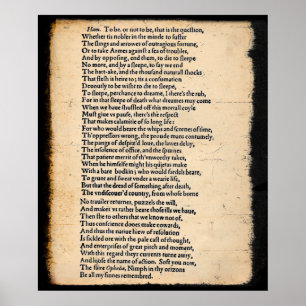 Shakespeare Hamlet als soliloques Poster