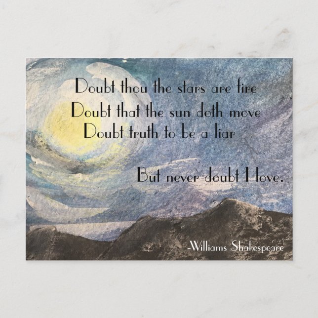 Shakespeare Hamlet Postcard Postkarte (Vorderseite)