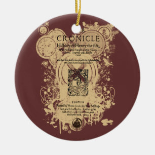 Shakespeare Henry V Quarto-vorderes Stück Keramik Ornament