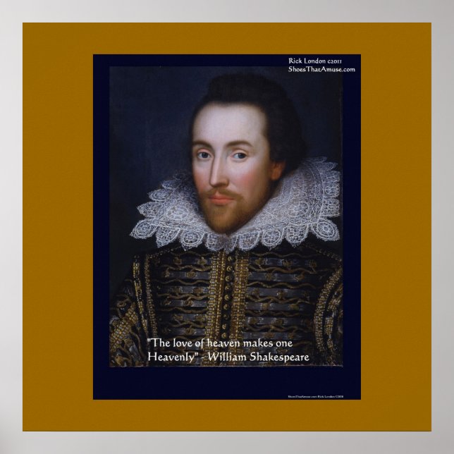 Shakespeare "Himmlische Liebe" Plakatdrucke Poster (Vorne)