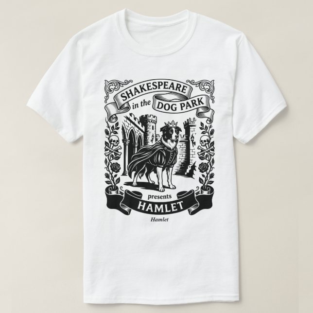 Shakespeare im Hundepark - Hamlet T-Shirt (Design vorne)