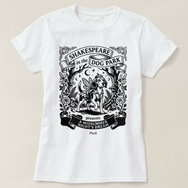 Shakespeare im Hundepark - Puck - Beagle T-Shirt (Design vorne)