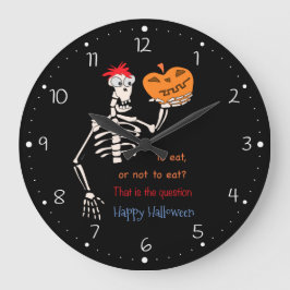 Shakespeare in Halloween-Großuhr Große Wanduhr