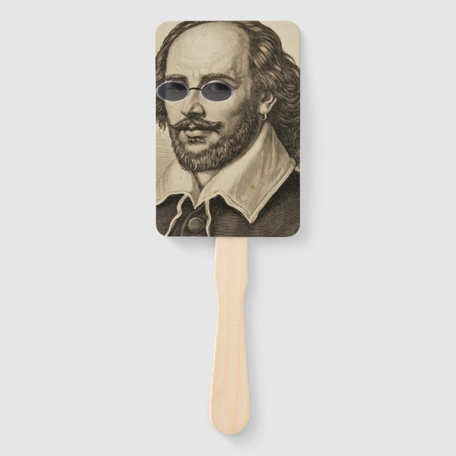 Shakespeare in Sonnenbrille Cooler Barfan Fächer (Vorderseite)
