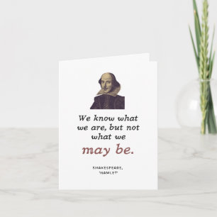 Shakespeare Inspiration Niedlicher Bookish Abschlu Karte