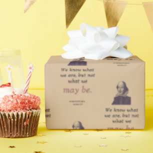 Shakespeare Inspiration Vintager Bookish Abschluss Geschenkpapier