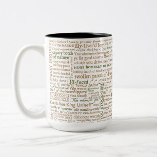 Shakespeare Insults Collection Zweifarbige Tasse