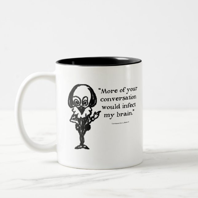 Shakespeare Insults Coriolinus Zweifarbige Tasse (Links)