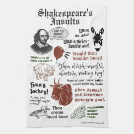 Shakespeare Insults Funny Bookish Theater Fan Geschirrtuch