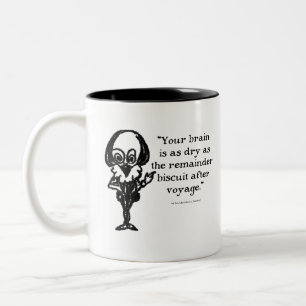 Shakespeare Insults, wie Sie es mögen Zweifarbige Tasse