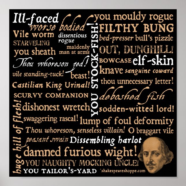 Shakespeare Insultsammlung Poster (Vorne)