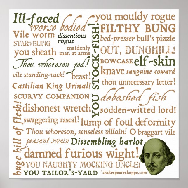 Shakespeare Insultsammlung Poster (Vorne)