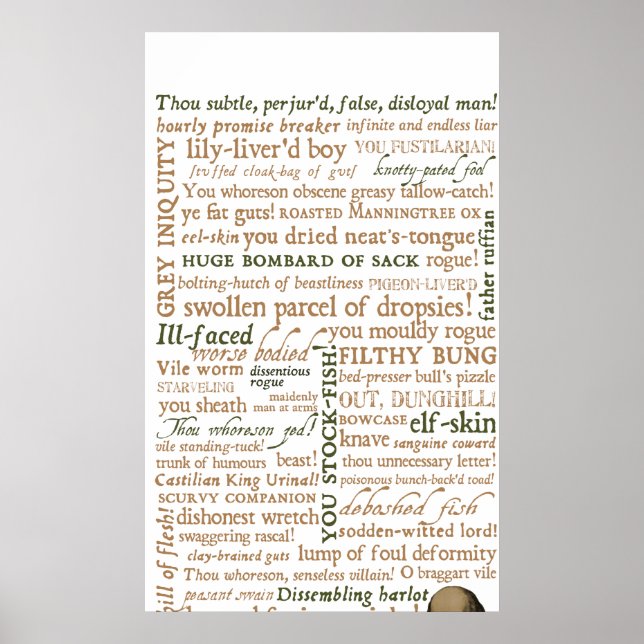 Shakespeare Insultsammlung Poster (Vorne)