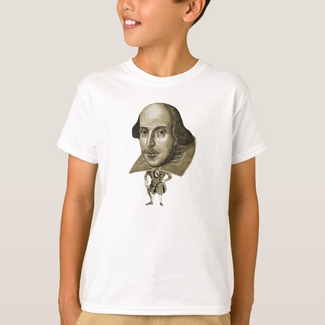 Shakespeare Karikatur T-Shirt (Vorderseite)
