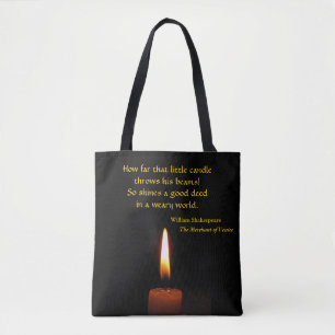 Shakespeare-Kerzen-Flammen-Zitat-Taschen-Tasche