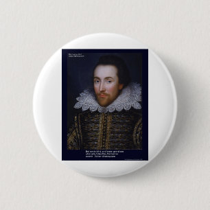 Shakespeare Liebe/Blindes Zitat auf Geschenkkarten Button