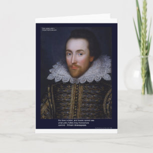 Shakespeare Liebe/Blindes Zitat auf Geschenkkarten Karte