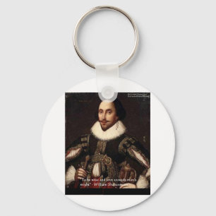 Shakespeare "Liebe/Macht" Zitate Geschenke & Karte Schlüsselanhänger