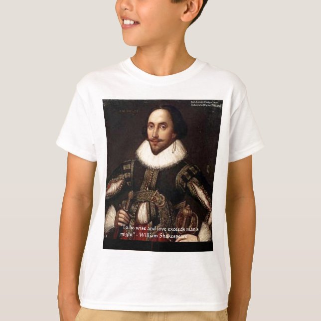 Shakespeare "Liebe/Might" Preisgeschenke & Karten  T-Shirt (Vorderseite)