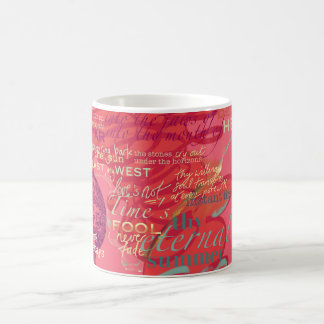 Shakespeare-Liebe-Poesie zitiert Tassen-Rosa Kaffeetasse