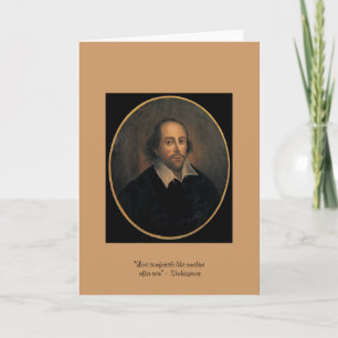 Shakespeare "Liebe tröstet" Grußkarte Karte