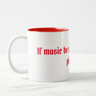 Shakespeare Liebe und Musikangebot Zweifarbige Tasse