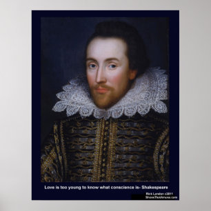 Shakespeare Liebe zu Junge Liebe Zitat Poster